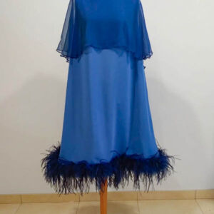 Vestido azul modista sevilla